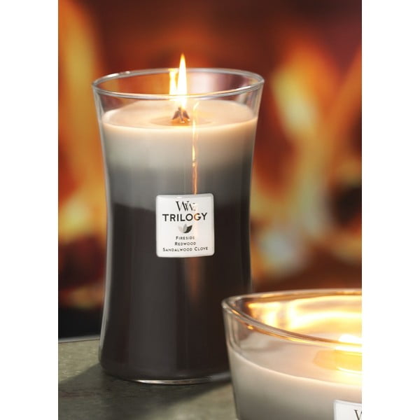 Lumânare parfumată WoodWick Lemn cald, 110 ore-image-1