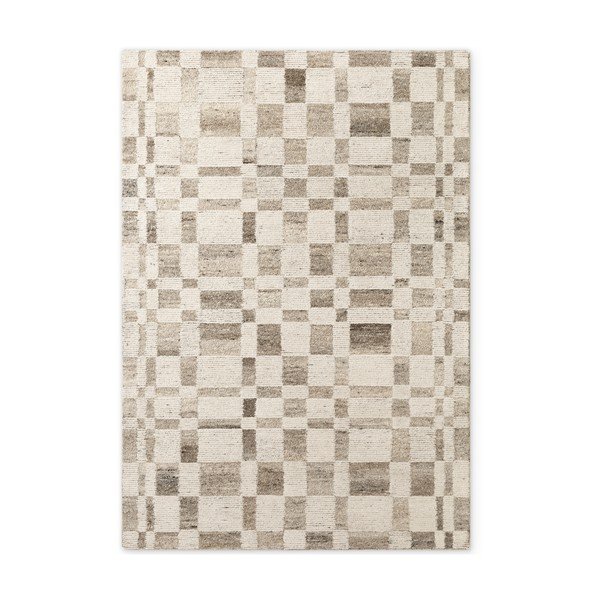 Covor crem țesut manual din lână 200x300 cm Boho 1.0 Structa – Vikosa