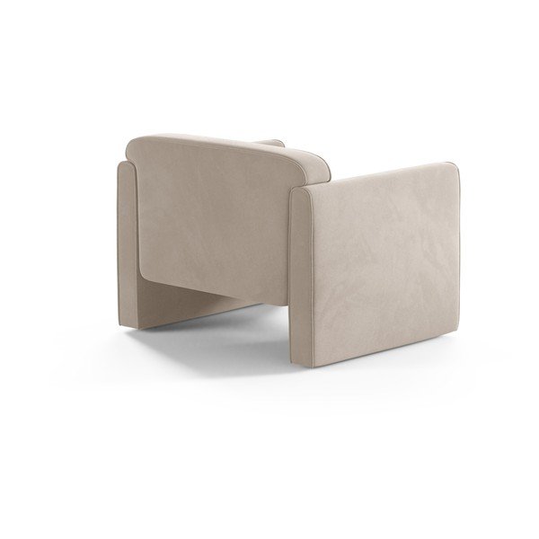 Fotoliu bej cu tapițerie din catifea Abby – Micadoni -image-2