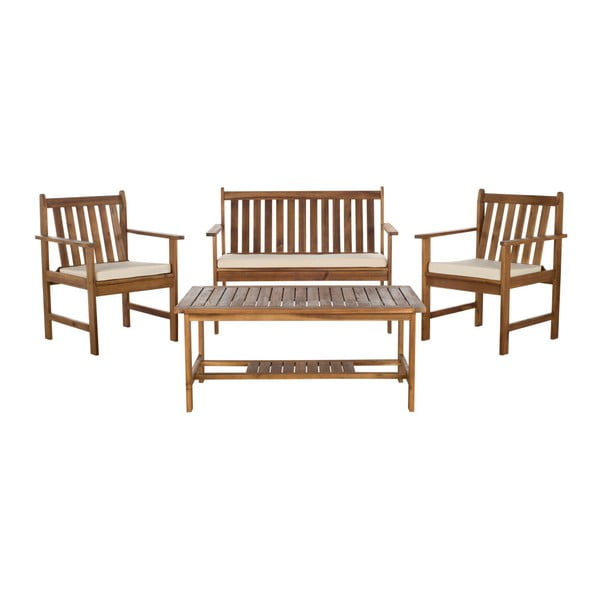 Set masă și scaune de exterior din lemn Safavieh Mistique, maro
