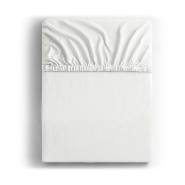 Cearceaf alb din jerseu cu elastic 240x220 cm Amber – DecoKing
