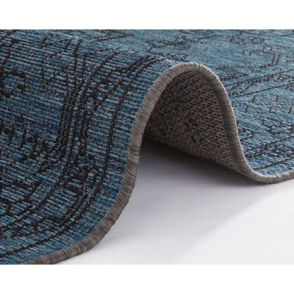 Covor adecvat interior / exterior NORTHRUGS Tyros, 70 x 200 cm, albastru închis-image-1