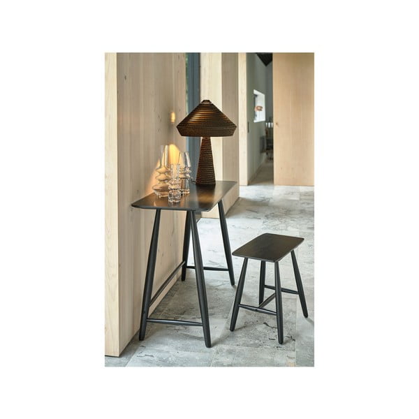 Masă consolă neagră din stejar 100x44,5 cm Bast - Villa Collection-image-1