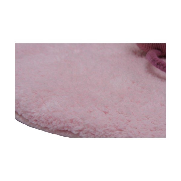 Covor lucrat manual pentru copii Nattiot Little Teddy, 80 x 100 cm, roz-image-1