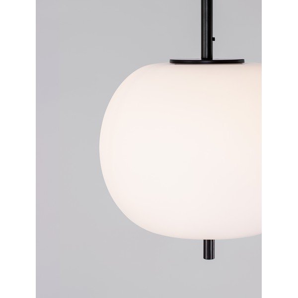 Lustră albă/neagră din sticlă ø 30 cm Lato – Nova Luce-image-1