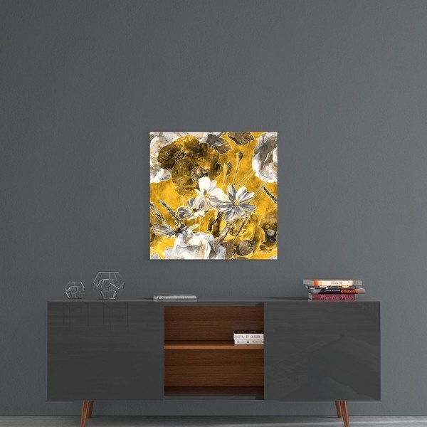 Tablou din sticlă Insigne Daisies, 40 x 40 cm-image-1