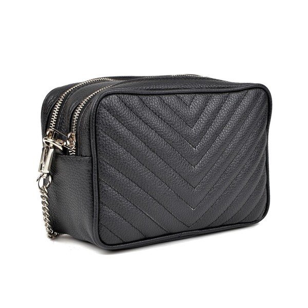 Geantă din piele Isabella Rhea Rose, negru-image-2