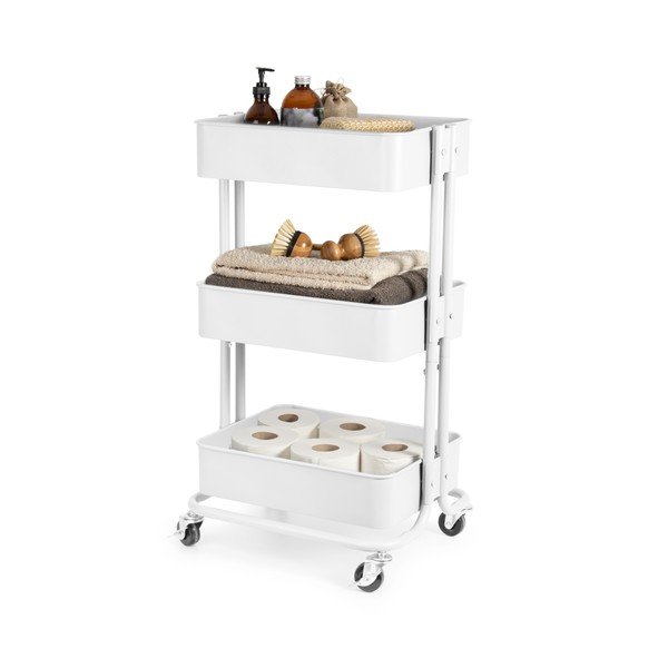 Măsuță de servire cu roți din metal 36,5x43 cm Grena – Compactor-image-1