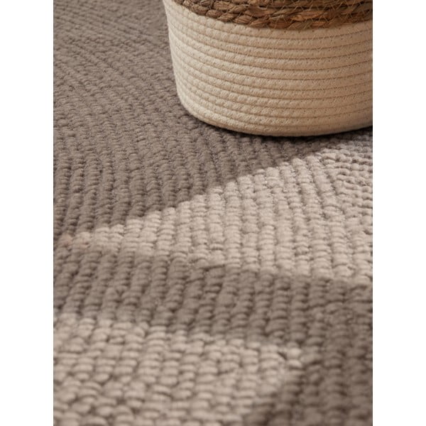 Covor taupe țesut manual din lână 80x150 cm Eleni Taupe – Hanse Home-image-4