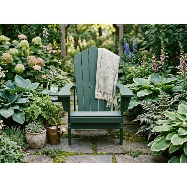 Fotoliu de grădină verde din plastic Adirondack – Bonami Selection-image-2