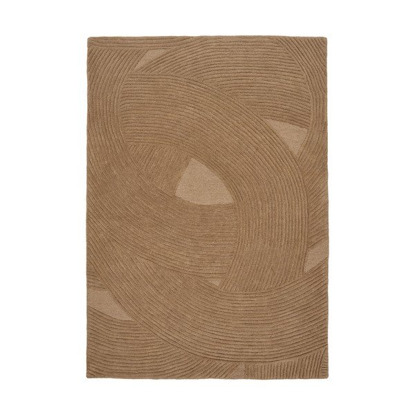 Covor în culoare naturală închisă țesut manual din lână 200x300 cm Pune – House Nordic