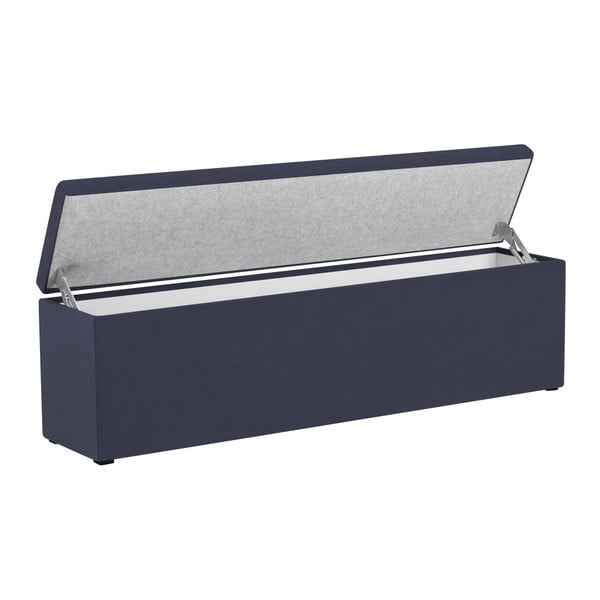 Otoman cu spaţiu depozitare Mazzini Sofas Ancona, 160 x 47 cm, albastru închis-image-4