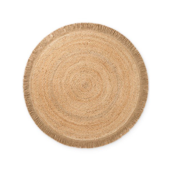 Covor în culoare naturală reversibil/țesut manual rotund din iută ø 200 cm Nuru – Hanse Home