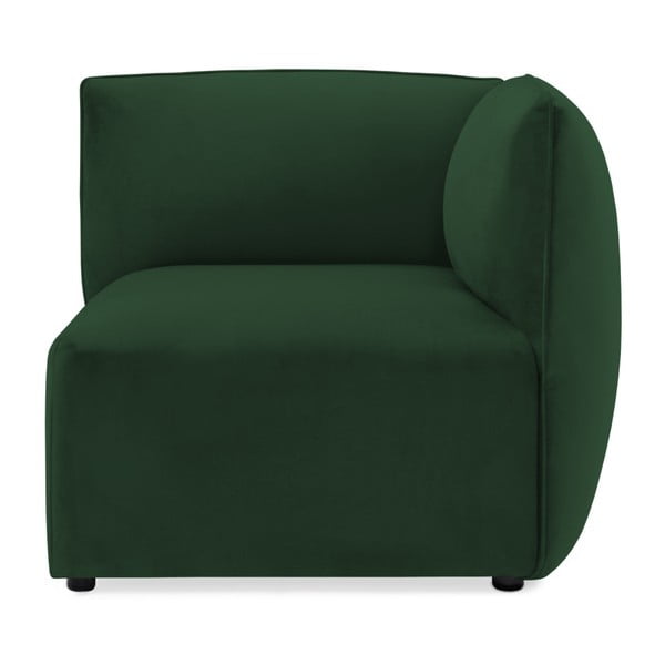 Modul colț dreapta pentru canapea Vivonita Velvet Cube, verde smarald