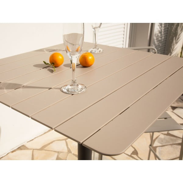 Set masă de bar și 2 scaune din aluminiu pentru grădină Ezeis Spring-image-1