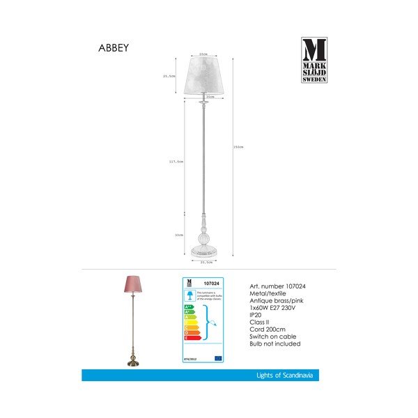 Lampadar Markslöjd Abbey, roz-image-2