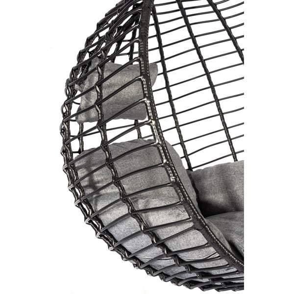 Fotoliu suspendat din ratan artificial Bonami Selection Mila, negru-image-4