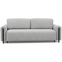 Canapea gri deschis extensibilă/cu spațiu de depozitare cu tapițerie din țesătură bouclé 244 cm Arcadova – ELTAP