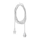 Cablu cu dulie pentru bec Star Trading Cord Ute, lungime 2,5 m, alb