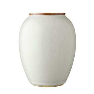 Vază din gresie ceramică Bitz, înălțime 12,5 cm, alb - crem