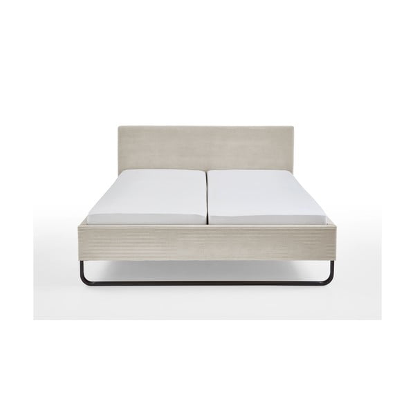Pat matrimonial bej tapițat fără somieră 180x200 cm Swing – Meise Möbel-image-3