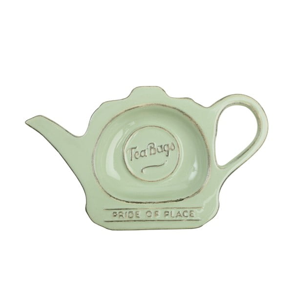 Suport din ceramică pentru plicuri de ceai T&G Woodware Pride Of Place, verde