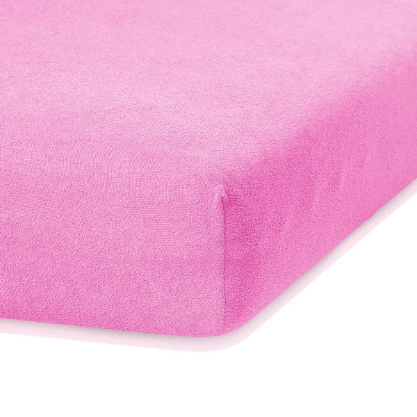 Cearceaf elastic AmeliaHome Ruby, 200 x 160-180 cm, roz
