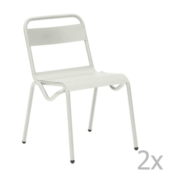 Set 2 scaune de grădină Isimar Anglet, alb