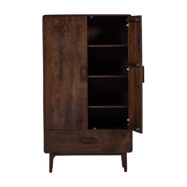 Dulap în culoare naturală închisă din lemn de mango 85x150x35 cm Liya – WOOOD-image-3