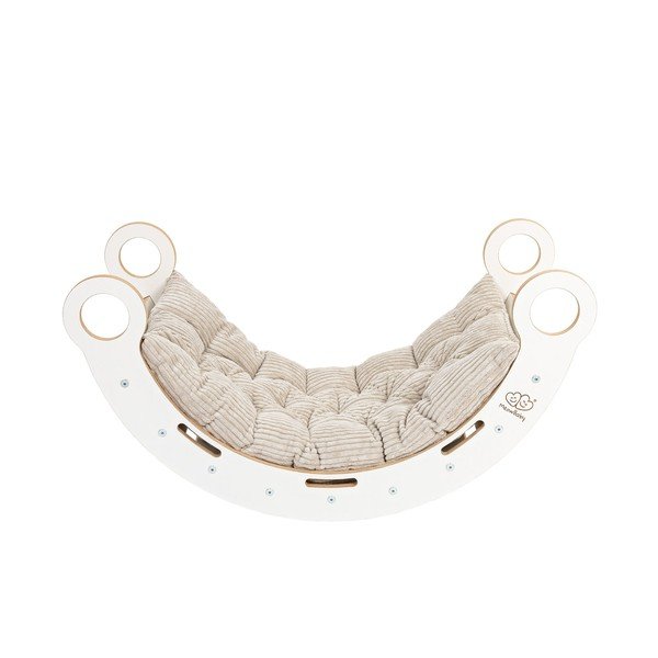 Leagăn alb-bej din lemn de pin 39x75x38 cm Montessori – Meowbaby