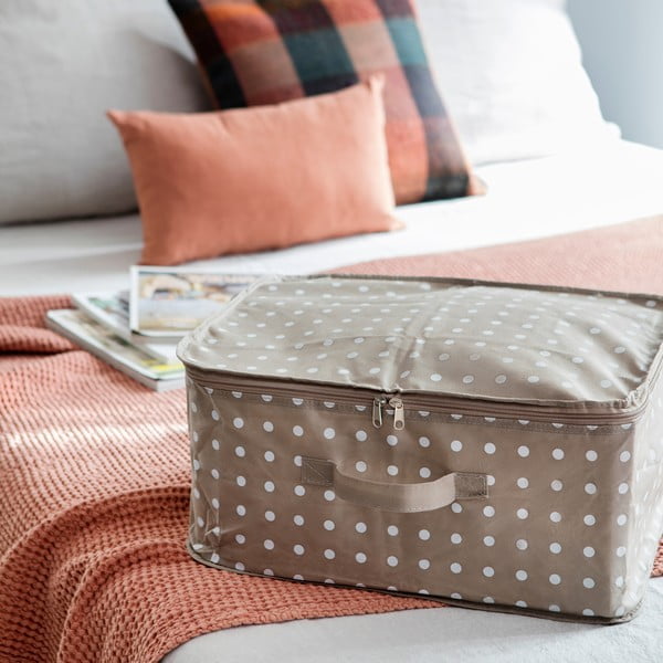 Cutie de depozitare haine Compactor Dots, bej-image-1