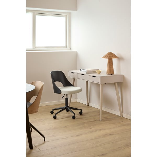 Scaun de birou negru-bej Lucy – Actona-image-1