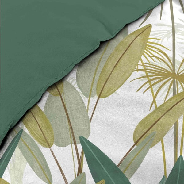 Lenjerie de pat albă-verde din bumbac pentru pat dublu, extinsă 240x220 cm Otika – douceur d'intérieur-image-3