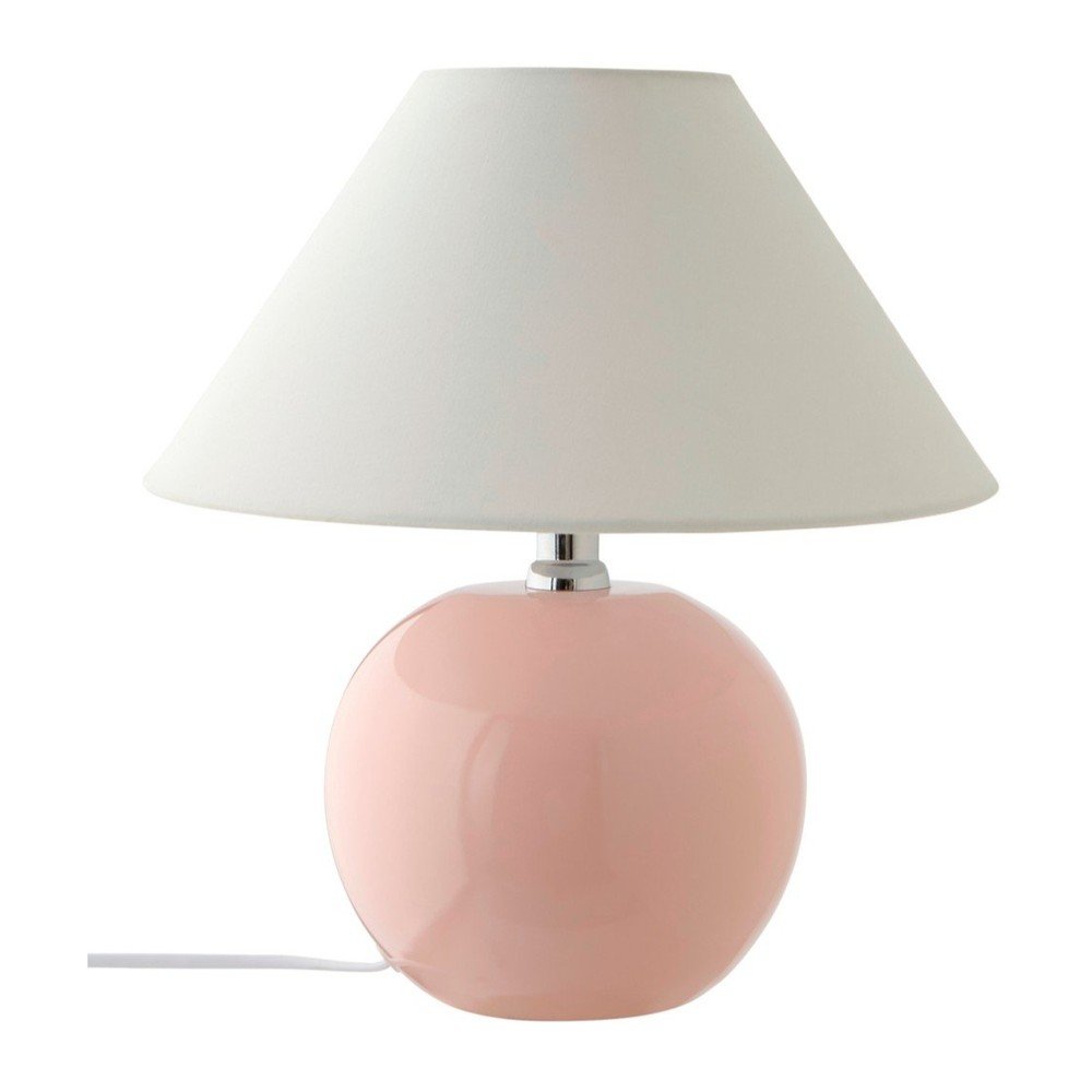 Veioză roz-deschis/crem din ceramică (înălțime 29 cm) Karamell – Jotex