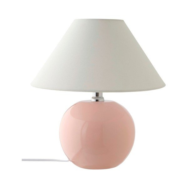 Veioză roz-deschis/crem din ceramică (înălțime 29 cm) Karamell – Jotex