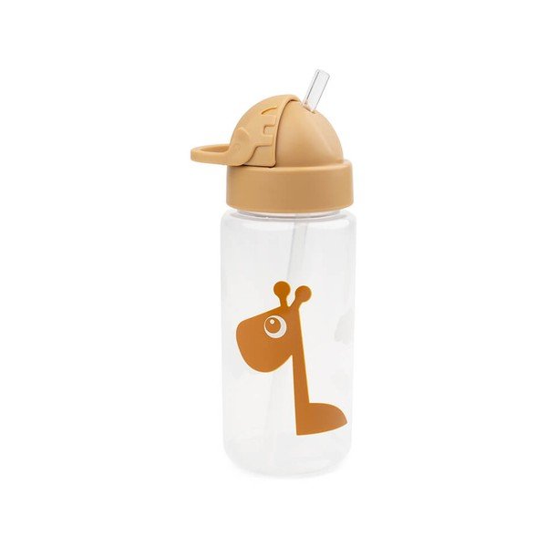 Sticlă cu pai galbenă pentru copii 0,35 l Raffi - Done by Deer-image-1