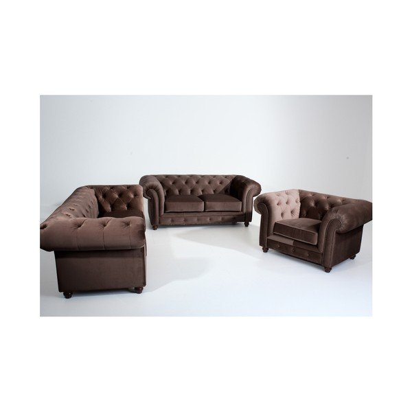 Canapea Max Winzer Orleans Velvet, 196 cm, maro închis-image-1