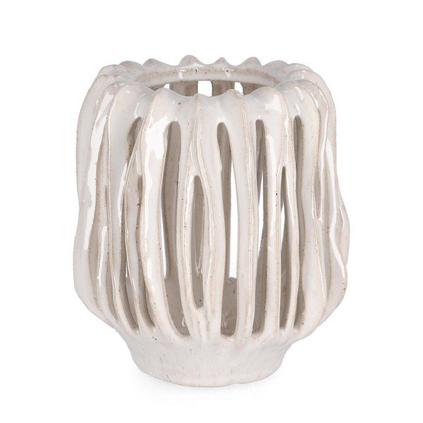 Vază crem din ceramică lucrată manual (înălțime 17 cm) Naoko – Bizzotto