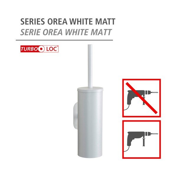 Perie de WC albă autoadezivă din oțel inoxidabil Orea – Wenko-image-4