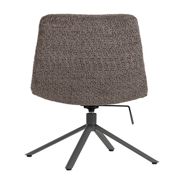 Fotoliu maro pivotant cu tapițerie din țesătură bouclé Soren – WOOOD-image-4