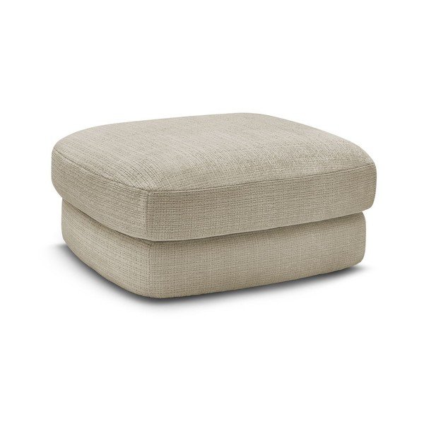 Taburet bej cu tapițerie din chenille Leonore – Bobochic Paris