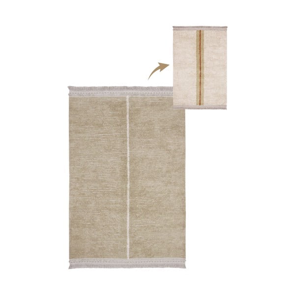 Covor bej din bumbac 170x240 cm Duetto Sage – Lorena Canals