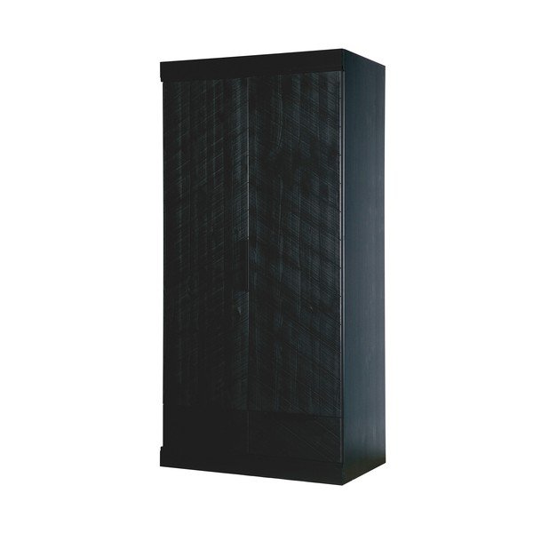 Dulap din lemn WOOOD Herringbone, înălțime 195 cm, negru