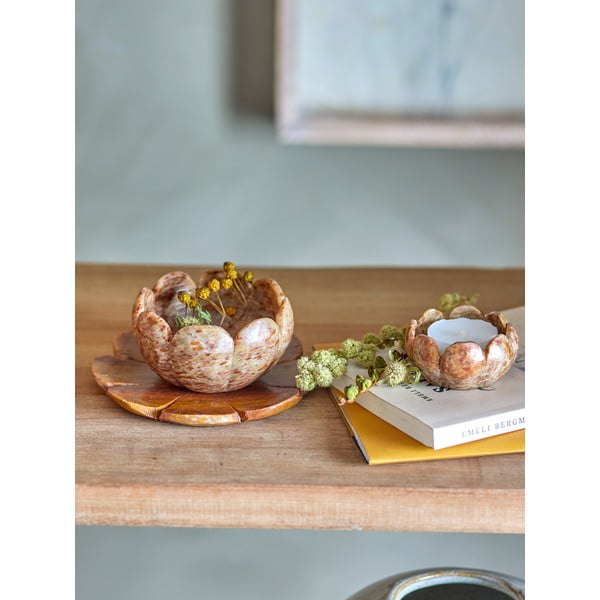 Sfeșnice pentru lumânări tip pastilă  3 buc. din piatră Reiko – Bloomingville-image-1