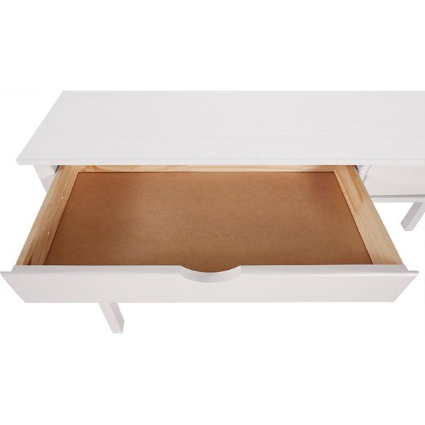 Birou din lemn de pin Støraa Gava, lungime 140 cm, alb-image-3