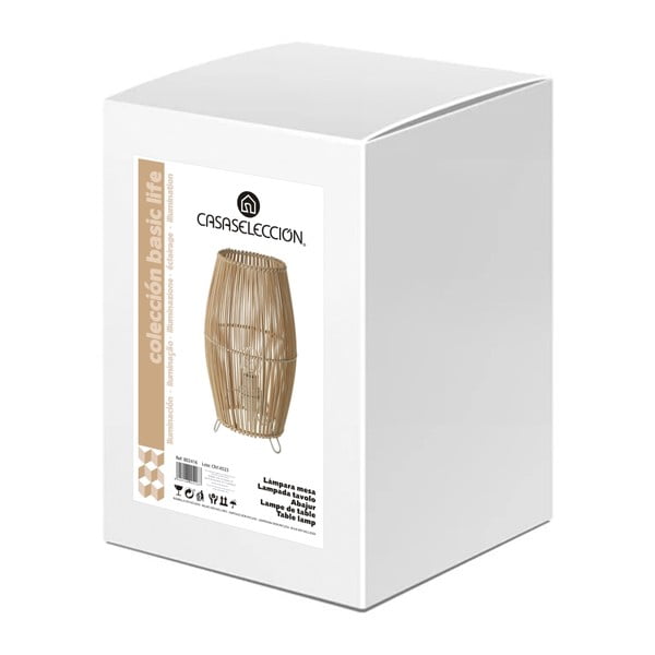 Veioză cu abajur din bambus (înălțime 29 cm) Natural Way – Casa Selección-image-3