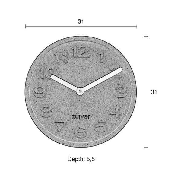 Ceas de perete din plută Zuiver Cork-image-1