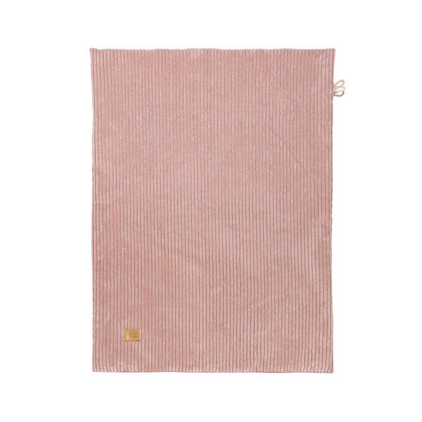 Pătură pentru copii roz din catifea reiată 100x77 cm – Meowbaby