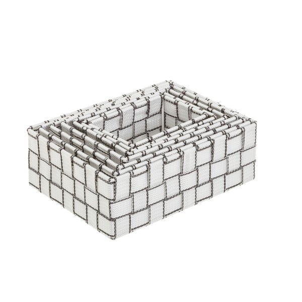 Coșuri din material textil pentru baie alb-gri în set de 7 buc. - Casa Selección-image-2