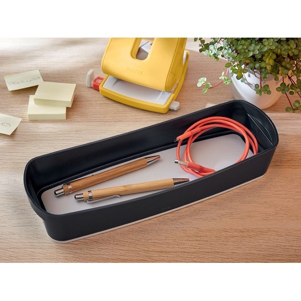 Cutie de birou cu organizator Leitz Cosy, gri-image-1